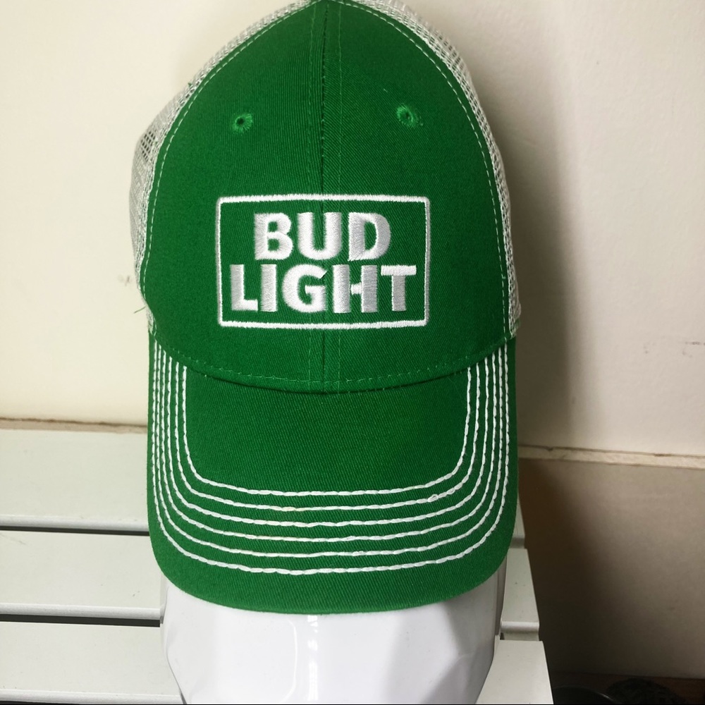 BUD LIGHT Beer Saint Patrick’s day hat Trucker Mesh EUC